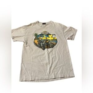 Vintage Peterson's Harley Davidson Pelicans Shirt Key West T-Shirt Graphic Sz L